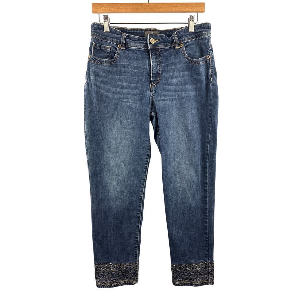 Women’s Chico’s Size 1 Capri Jeans w/ Bedazzling